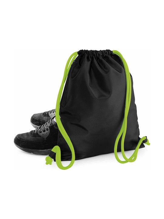 Bagbase BG110 Gym Backpack Black with Green Cords 039291570