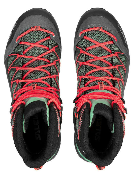 Salewa MTN Trainer Lite Mid GTX Γυναικεία Ορειβατικά Μποτάκια Αδιάβροχα με Μεμβράνη Gore-Tex Πράσινα