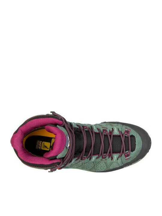 Salewa Alp Trainer 2 Mid GTX Women's Waterproof Hiking Boots With Gore-Tex Membrane Green