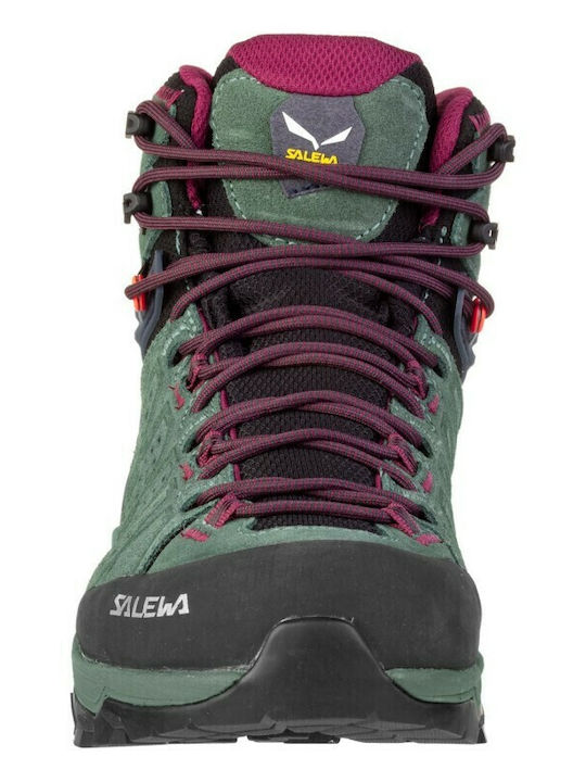 Salewa Alp Trainer 2 Mid GTX Women's Waterproof Hiking Boots With Gore-Tex Membrane Green