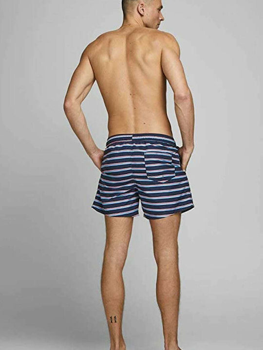 Jack & Jones Men's Swimwear Shorts Navy Blue Striped