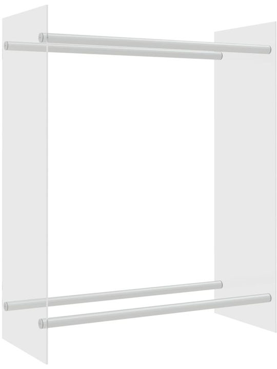 vidaXL Γυάλινο Ράφι Αποθήκευσης Ξύλων 80x35x100cm Διάφανο