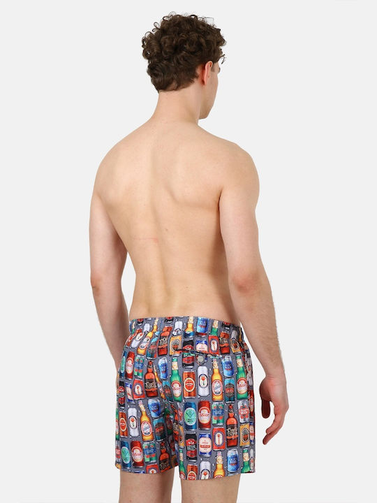 John Frank Fresh Men's Swimwear Shorts Multicolour with Patterns