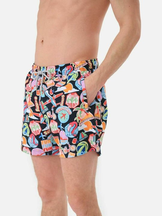Vacation Men's Swimwear Shorts Multicolour with Patterns