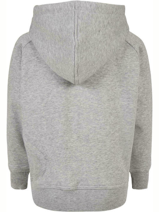 Urban Classics Boys Hooded Sweatshirt with Zipper Gray