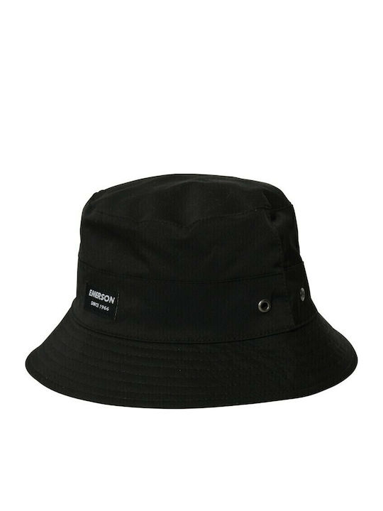 Emerson Fabric Men's Hat Bucket Style Black / Beige