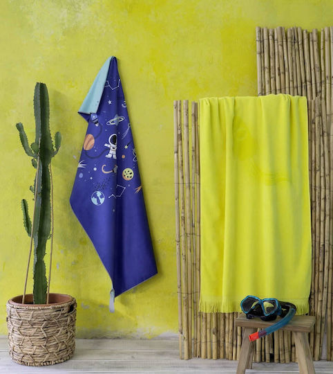Nima Space Fun Prosoape de plajă pentru copii Galben 140x70cm