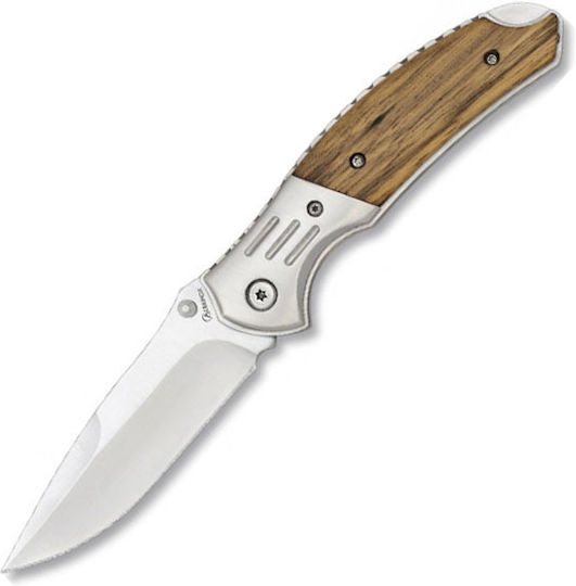 Albainox Hunting Zebra Pocket Knife with Locking Mechanism Brown