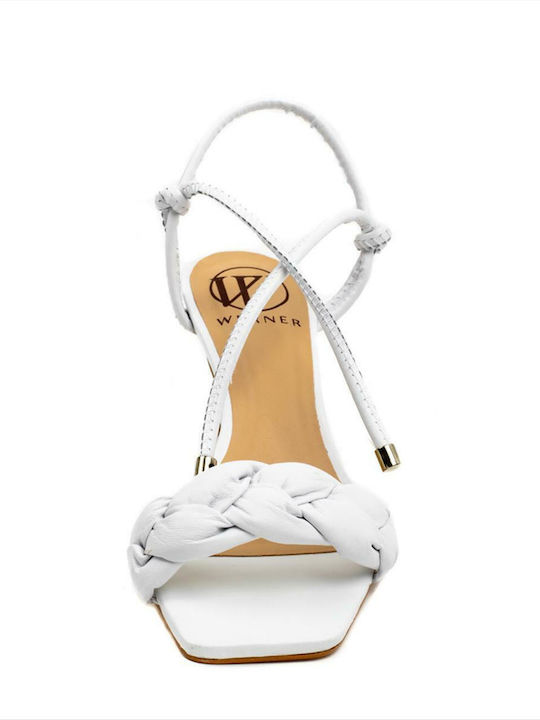 Leder Sandalen Weiß