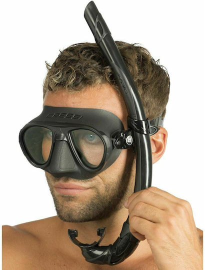 CressiSub Diving Mask with Snorkel Calibro & Corsica Black