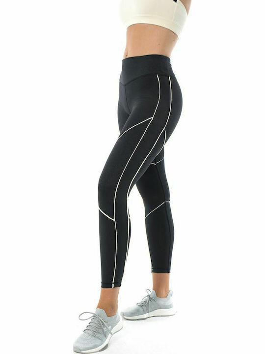 Shimmer Highlight Training Γυναικείο Cropped Κολάν Ψηλόμεσο Μαύρο