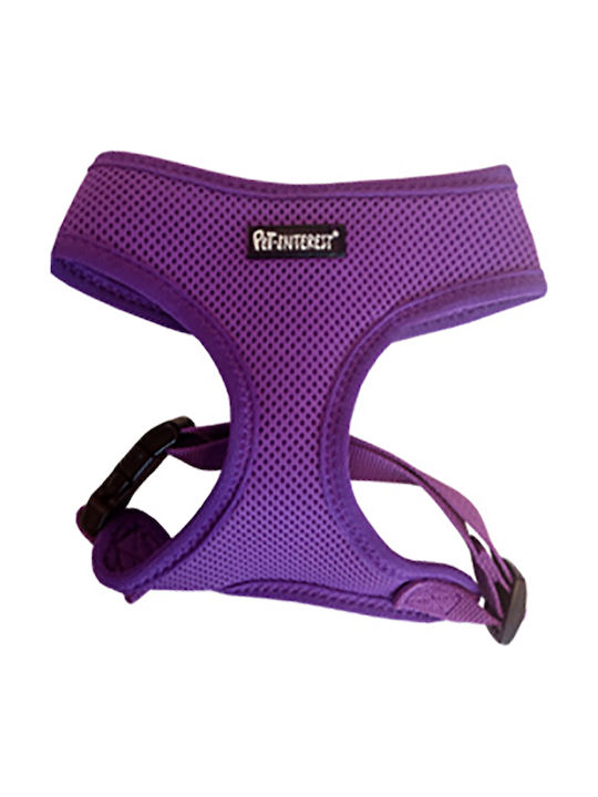 Pet Interest Dog Harness Vest Mesh Plain Purple Medium 38-51cm 54492