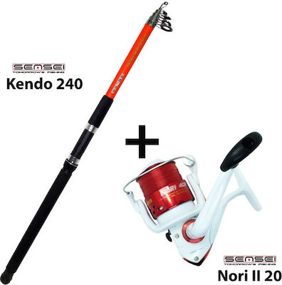 Sensei Kendo Fishing Rod for Casting with Reel 2.40m 60-120gr