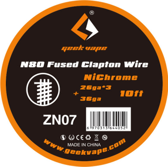 Geek Vape N80 Fused Clapton 28GA*3 + 36GA 3m | Skroutz.gr