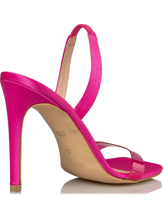 Stoff Sandalen Fuchsie
