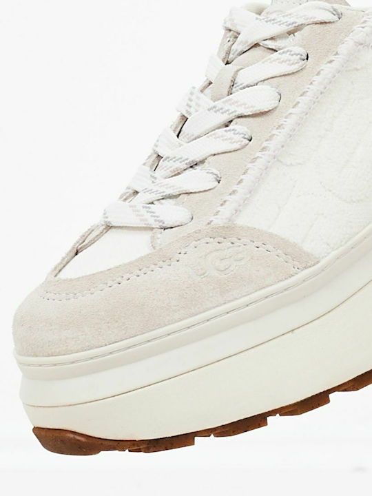 Damen Flatforms Sneakers Weiß