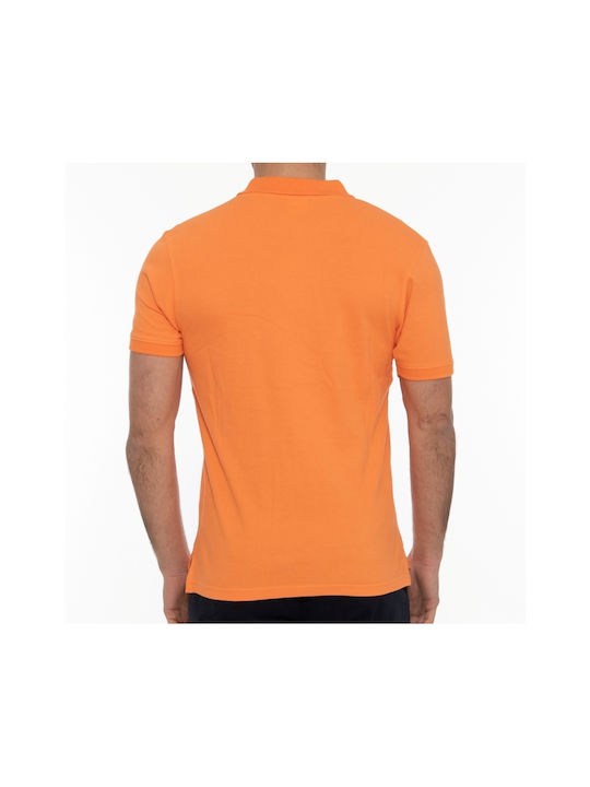 Russell Athletic Ανδρικό T-shirt Polo Πορτοκαλί