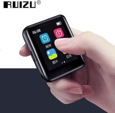 Ruizu M4 MP3 Player (16GB) με TFT Οθόνη Αφής 1.8" Μαύρο