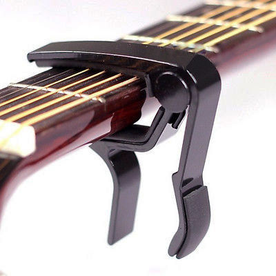 Daniel's Guitars Plastic Trigger Capo for Electric and Acoustic Guitar CM047 Black