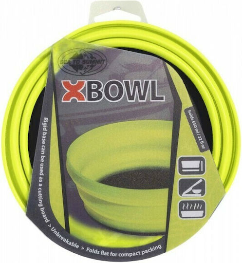 Sea to Summit X-Bowl Camping Cooking Utensils Plate Lime 650ml