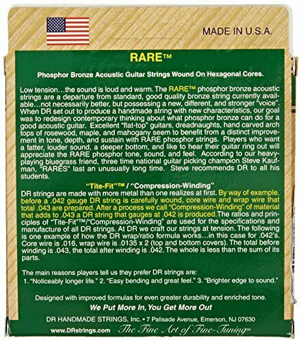 DR Rare Einstellen Phosphor-Bronze Akustikgitarrensaiten 10 - 48 12 Saiten
