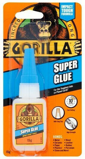 Gorilla Super Glue Liquid Glue Superglue 15gr Κυανοακρυλική