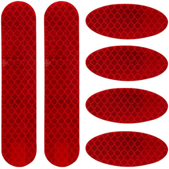 3M Car Stickers 12 x 12cm in Red Color 6pcs