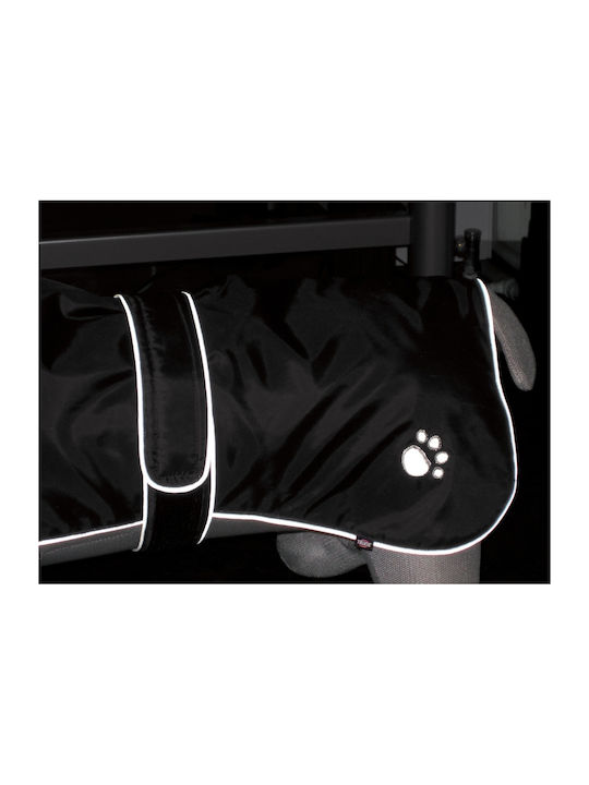 Trixie Orleans Black Fleece / Waterproof Dog Coat with 25cm Back Length