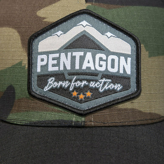 Pentagon Born For Action Jockey Hunting Hat Woodland Khaki