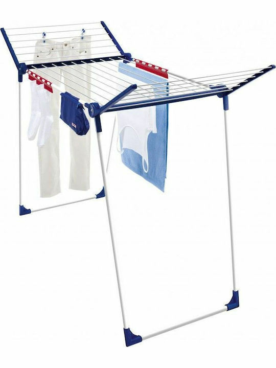 Leifheit Pegasus 180 Solid Plus Metallic Folding Floor Clothes Drying Rack with Hanging Length 18m