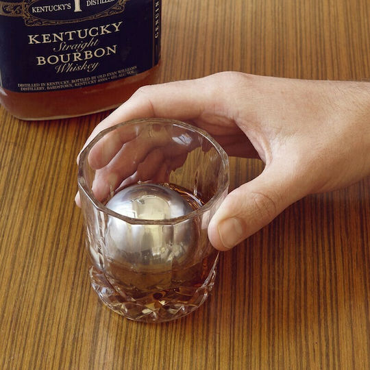 Kikkerland Whiskey Balls Διακοσμητικά Παγάκια Ανοξείδωτα με Θήκη Αποθήκευσης & Ποτήρια 2τμχ