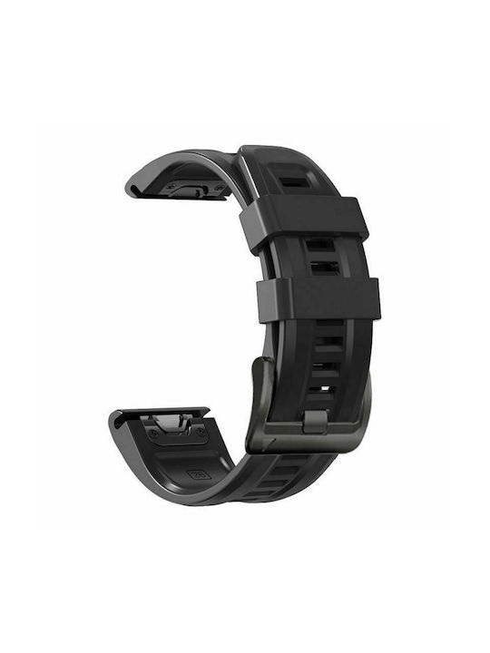 Tech-Protect Iconband Armband Silikon Schwarz (Fenix 5 / 5 Plus / 6 / 6 Pro / 7 / 7 Pro / 8 (47mm))