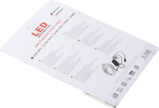 LED Strip 12V RGB Light 5m Type SMD3528 with Power Supply & Remote Control