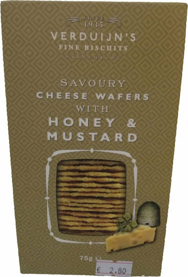 Verduijn's Crackers Honey And Mustard Wafers with flavor Honey & Mustard 75gr