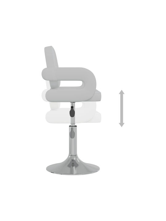 Stool Bar with Back & Adjustable Height White 2pcs 58x50x73-88cm