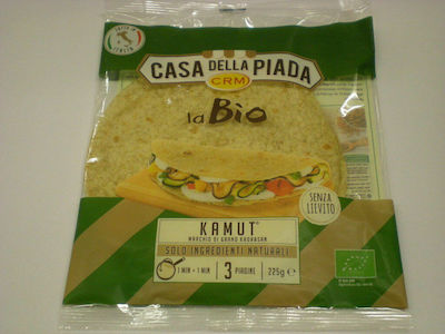 Casa Della Piada CRM Pita Bread Wheat Πιαντίνα Καμούτ 225gr 3pcs