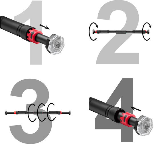 4FIZJO Door Pull-Up Bar with 67-100cm for Maximum Weight 150kg