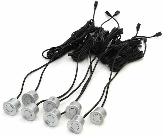 AMiO Car Parking System with Screen / Buzzer and 4 Sensors 22mm in Silver Color