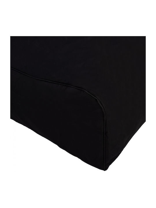 Fotoliu Puf Șezlong Impermeabil Bloom Negru 106x70x61cm