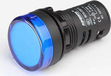 Elmark LED Ενδεικτική Λυχνία 230V Μπλε 1τμχ 401523