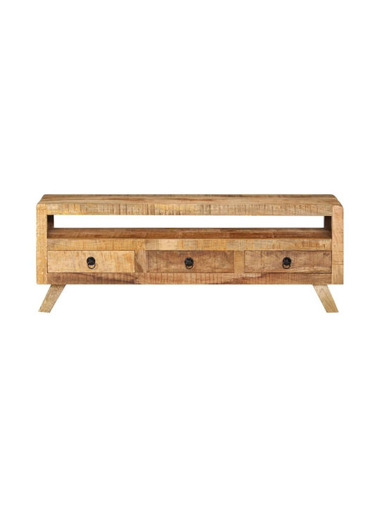 TV Stand from Solid Wood Mango L110xW30xH40cm