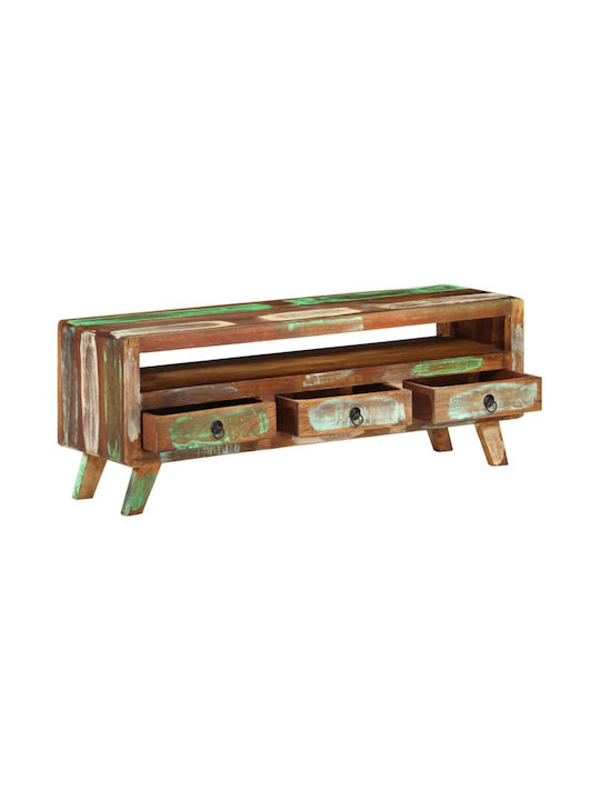 TV Stand from Solid Wood Multicolour L110xW30xH40cm