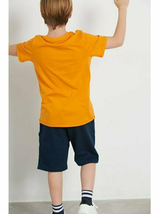 Kids' Set with Shorts Summer 2pcs Orange Pumpkin