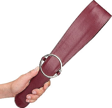 Shots Ouch Halo Belt Flogger Burgundy