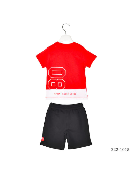 Sprint Kids Set with Shorts Summer 2pcs Red