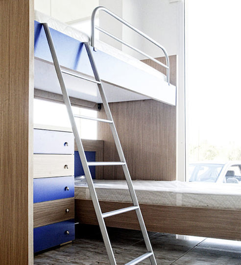 Kids Bed Ladder Gray 152x39cm
