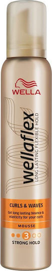 Wella Flex Curls & Waves 3 Strong Hold Αφρός Μαλλιών Μπούκλες 200ml