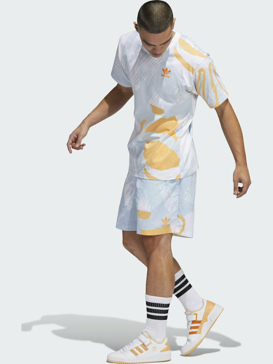 Sportliche Herrenshorts Sky Tint / Acid Orange