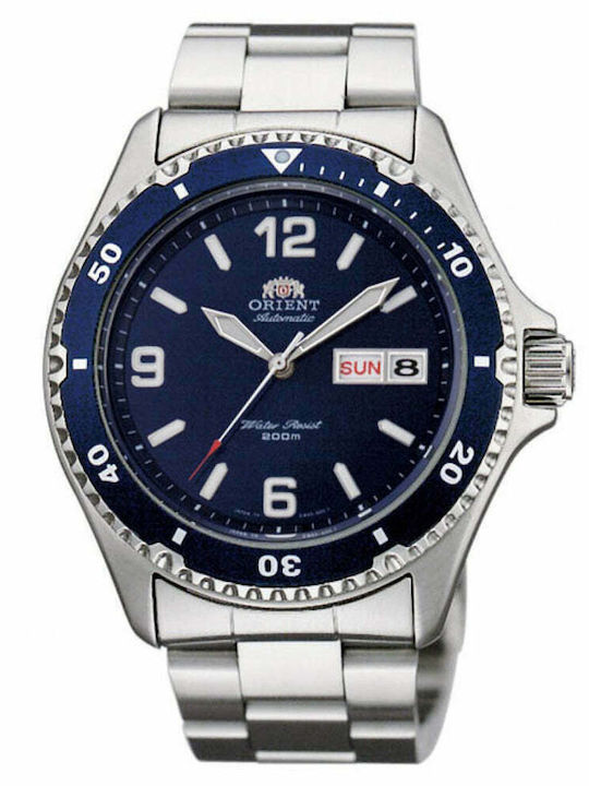 Orient Men's Watch 42mm Automatic with Silver Metal Bracelet