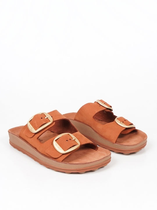 Despoina Leather Women's Flat Sandals Anatomic Tile